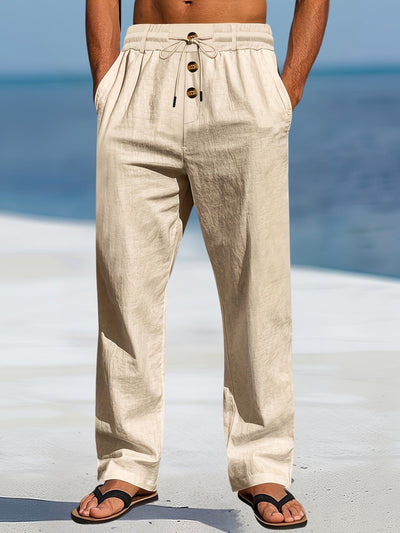 Aznar - Casual Linen Elastic Pant
