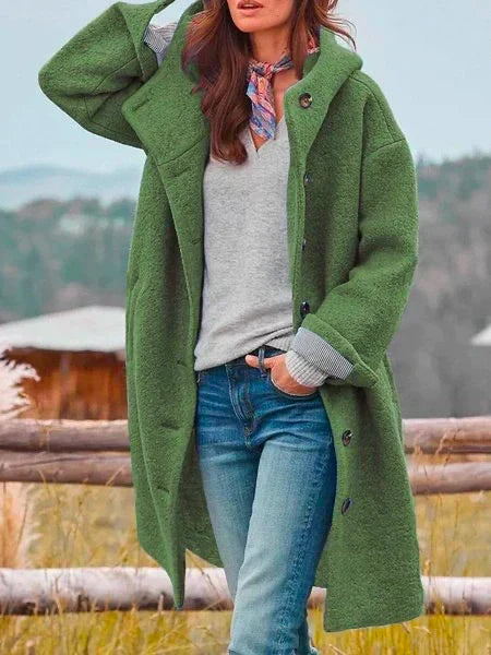 Battina - Long Sleeve Coat With Buttons