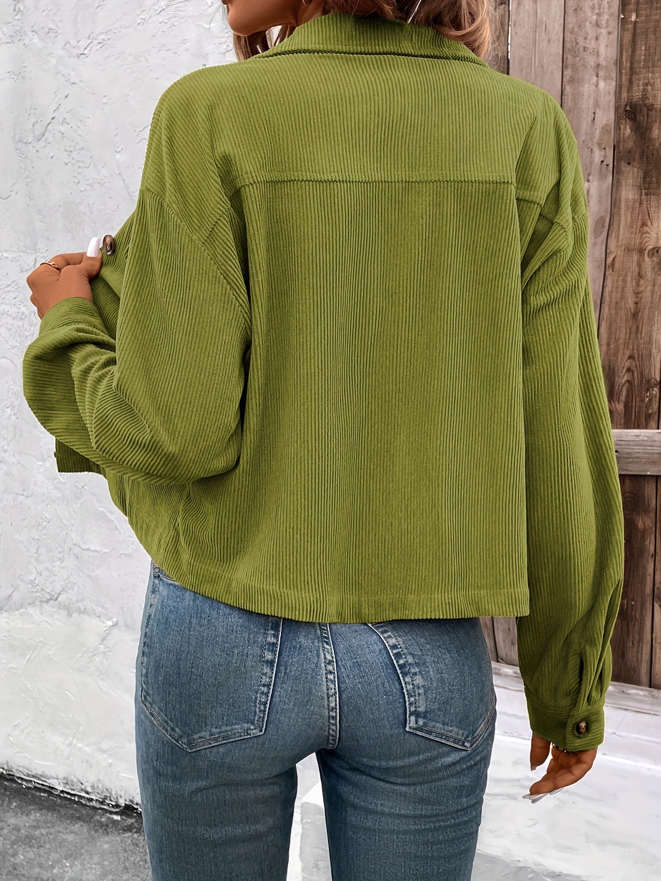 Nichola - Long Sleeve Jacket With Button Up