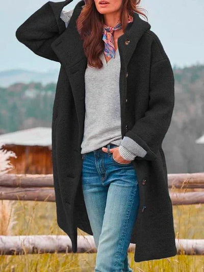 Battina - Long Sleeve Coat With Buttons