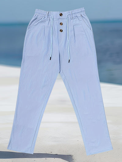 Aznar - Casual Linen Elastic Pant