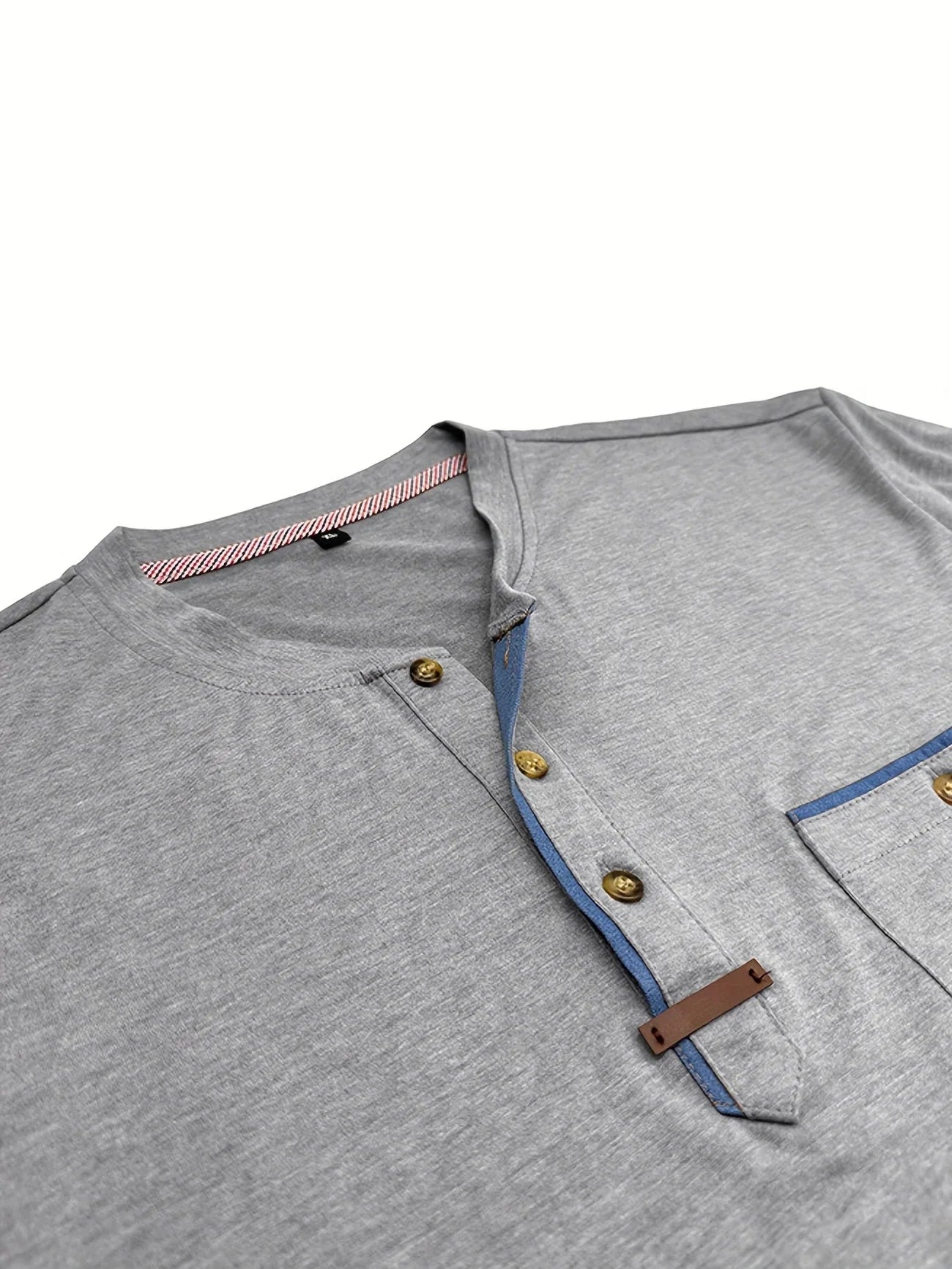 Saxon - Elegant Round Neck T Shirt With Pocket