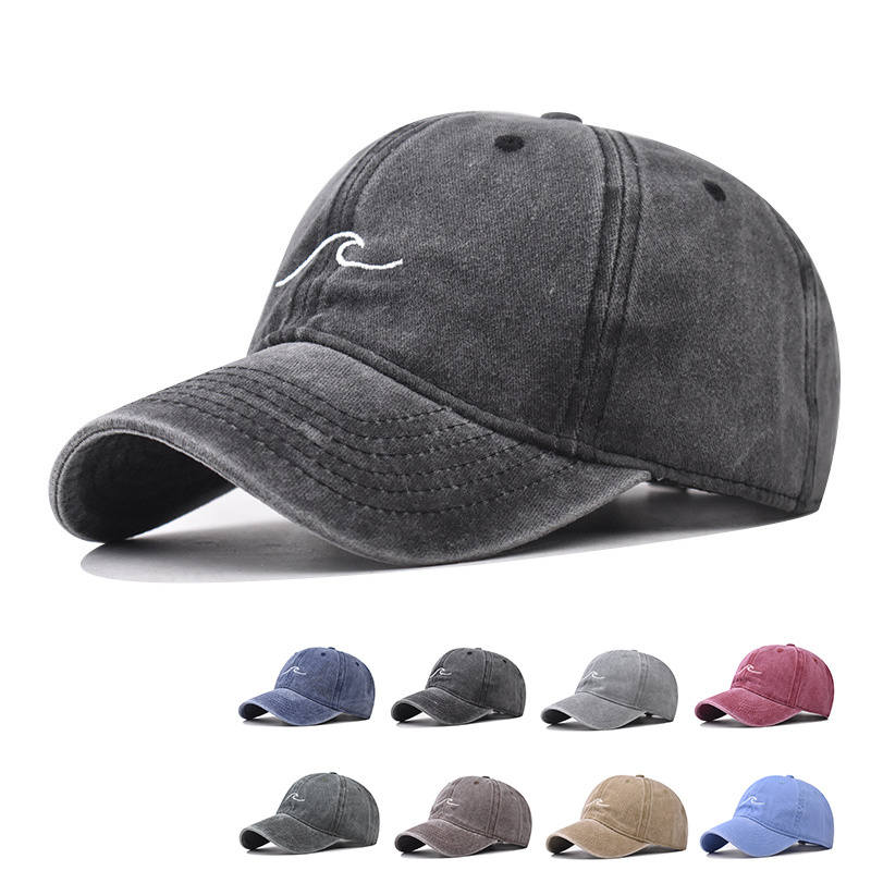 Erkan - Wave Ripple Embroidery Cap