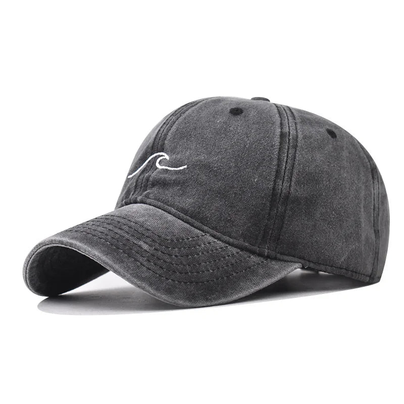 Erkan - Wave Ripple Embroidery Cap