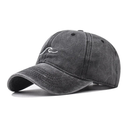 Erkan - Wave Ripple Embroidery Cap